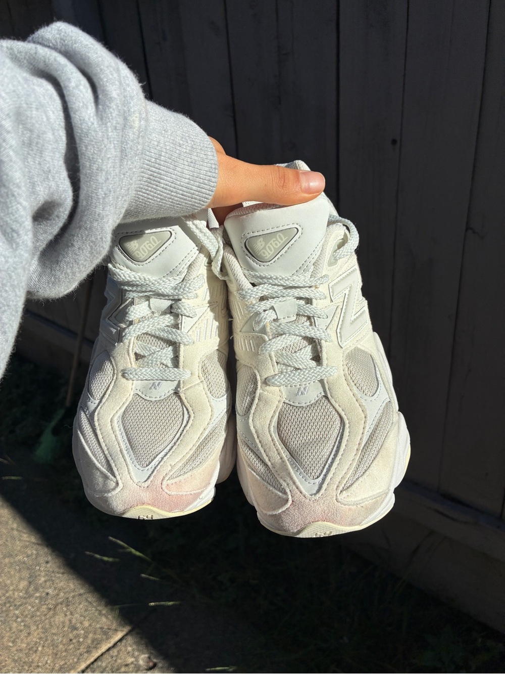 New Balance Women’s Off-White Chunky Runner Sneakers - Picture 3 of 4